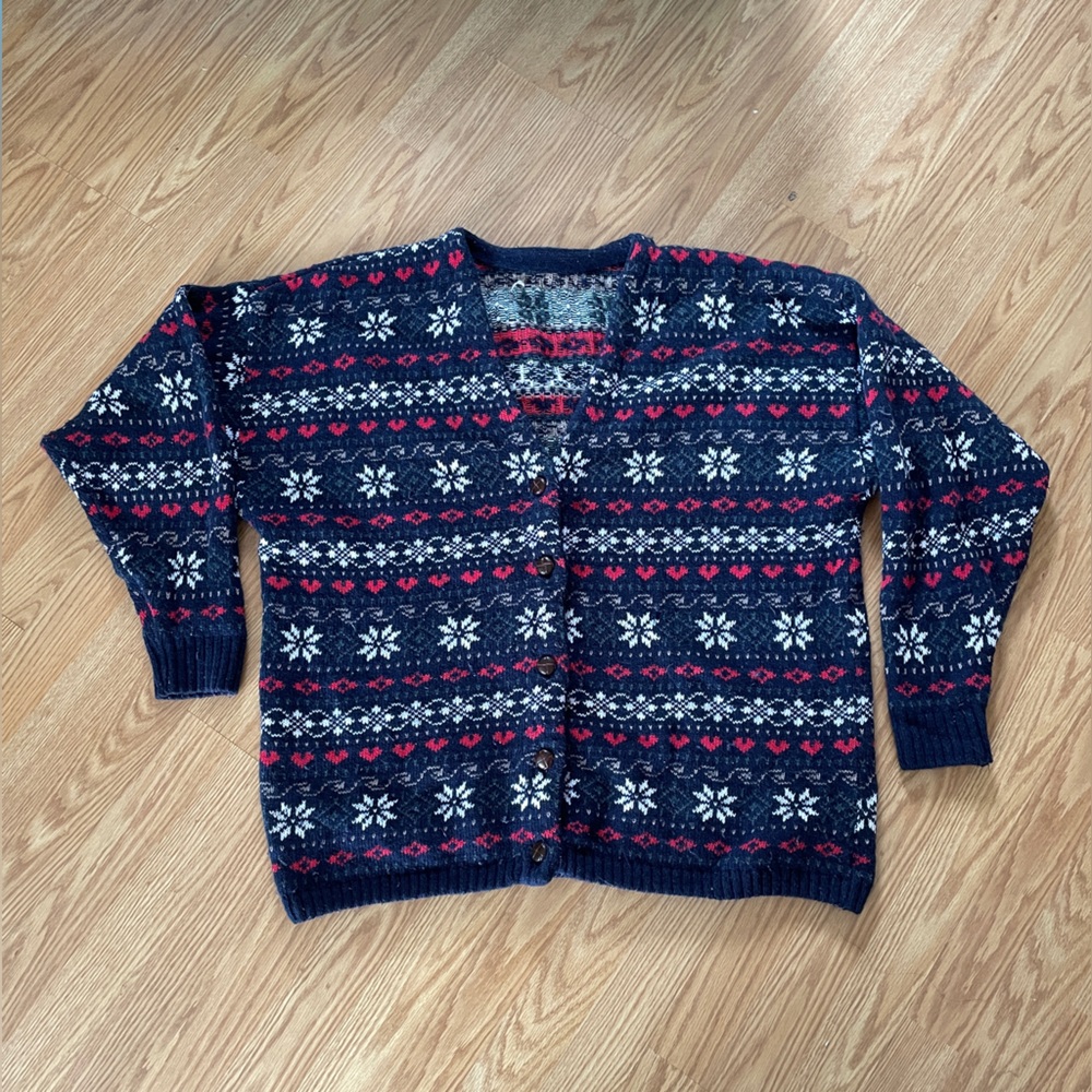 Knit Nordic/fair isle Cardigan